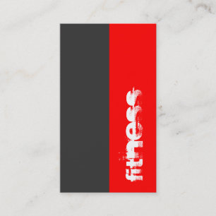 Grey Personal Trainer Fitness Sport Business Card