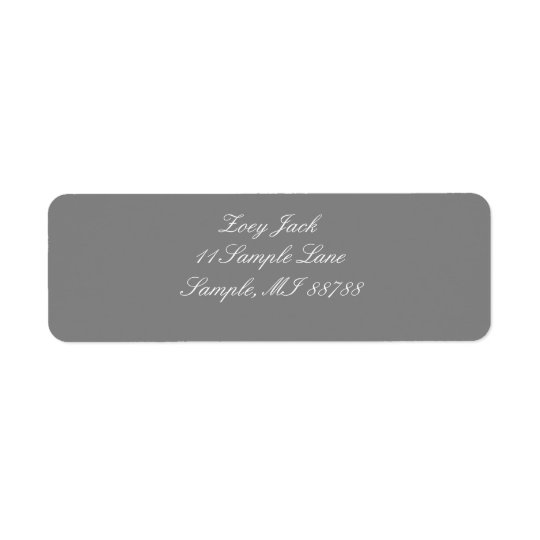 Grey Personalized Address Labels