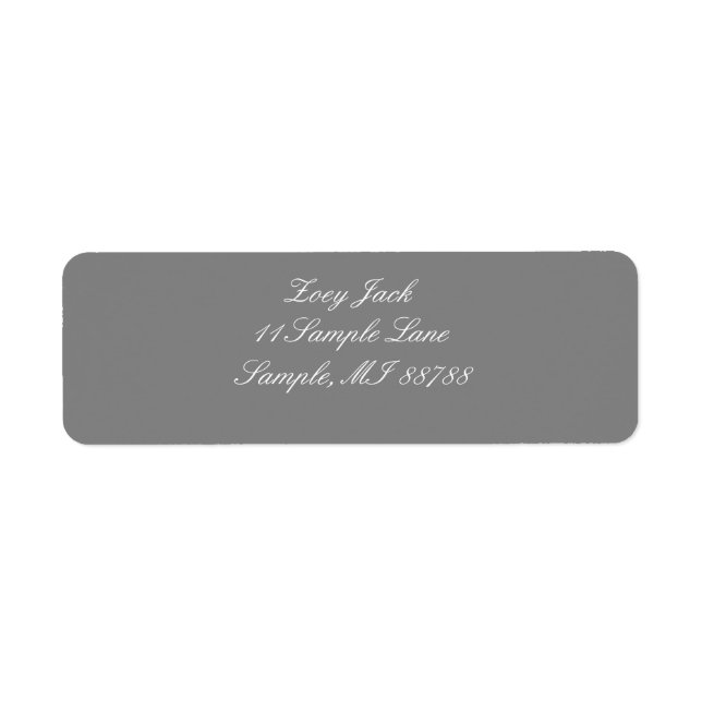 Grey Personalized Address Labels (Front)