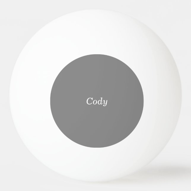 Grey Personalized Ping Pong Ball (Back)
