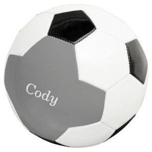 Grey Personalized Soccer Ball