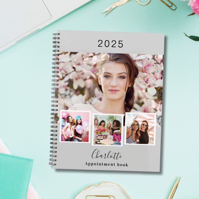 Grey photo collage appointments 2026 planner (Creator Uploaded)
