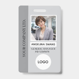 Grey Photo Employee Logo Badge