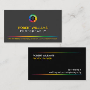 Grey Photographer Business Card