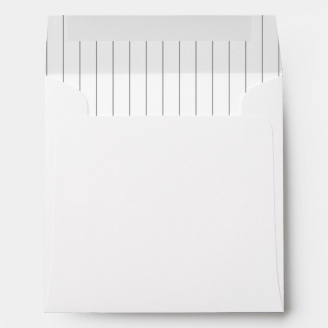 Grey Pin Stripe Baseball Envelope (Back (Bottom))