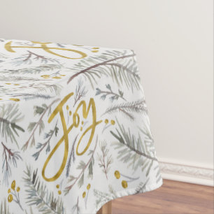 Grey Pine Twigs Tablecloth