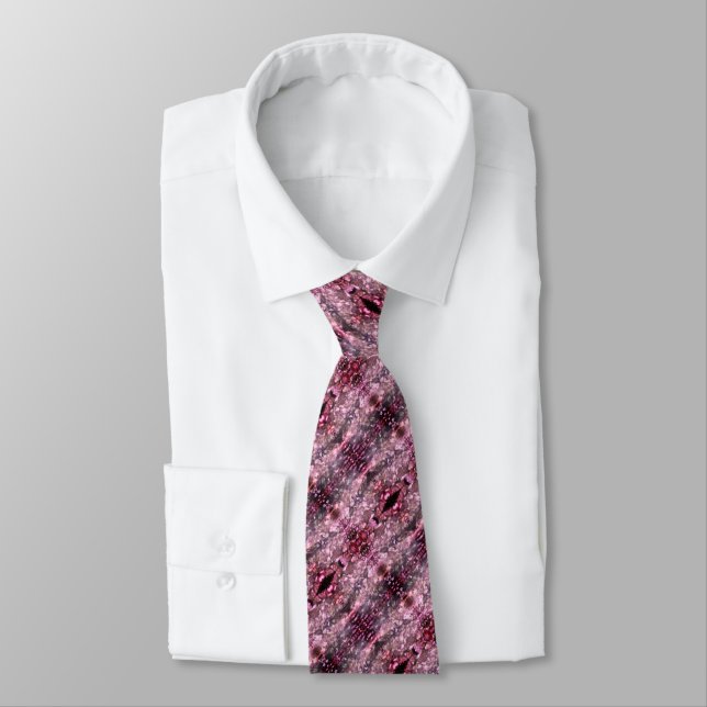 Grey Pink and Black Tie (Tied)