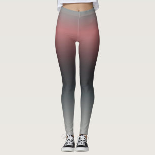 Grey, pink, black gradient, Ombre. Leggings