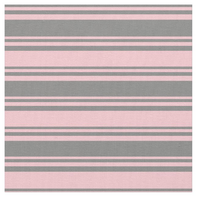 Grey & Pink Coloured Lines Fabric (Close Up)