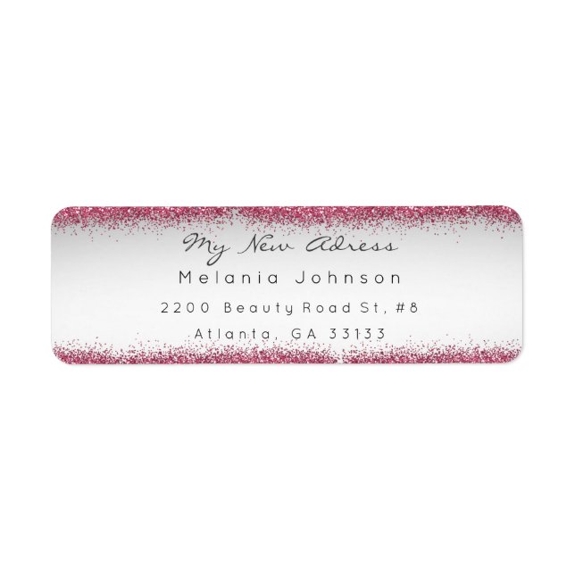 Grey Pink Glitter New Adress Delicate (Front)