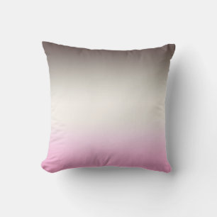 Grey pink Ombre Throw Pillow