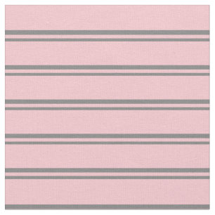 Grey & Pink Pattern of Stripes Fabric