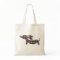 Grey Plaid Dachshund Wiener Dog Tote Bag