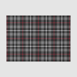 Grey Plaid For Christmas Tissue Paper