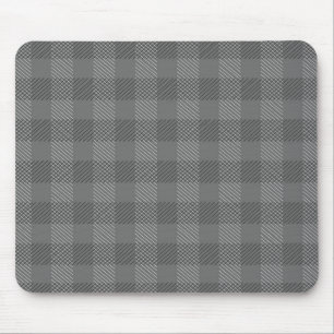 Grey Plaid Mousepad