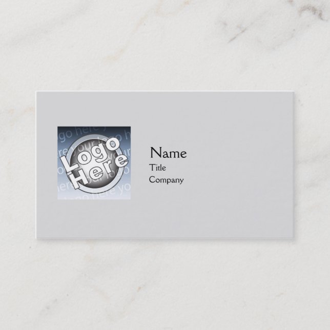 Grey Plain - Business Business Card (Front)