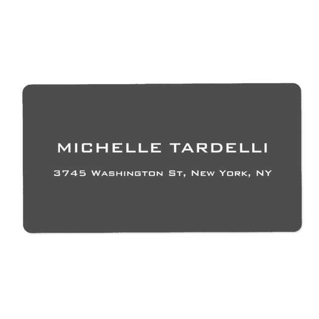 Grey Plain Elegant Modern Trendy Minimalist (Front)