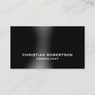 Grey Plain Modern Consultant Business Card