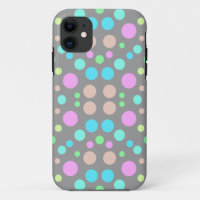 GREY POLKA DOT IPHONE CASE
