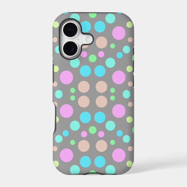GREY POLKA DOT IPHONE CASE (Back)
