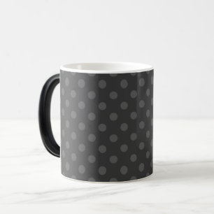 Grey Polka dot , Polka dot , Black and white Magic Mug