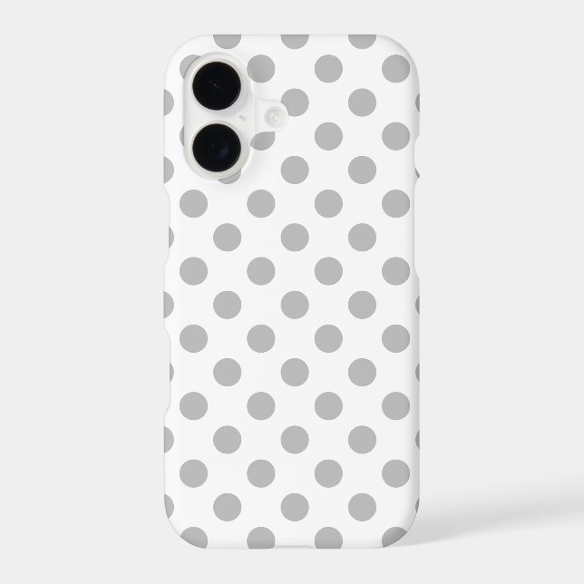 Grey polka dots on white (Back)