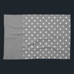 Grey Polka Dots Pattern Kitchen Towel<br><div class="desc">Sometimes we just want a nice grey to express how we feel or to remain gender neutral in our gift giving.   It is a nice colour that gets a bad rap.   Let’s change the way the world looks at grey together.</div>