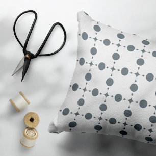 Grey Polka Dots, Polka Dot Pattern, Dots, Dotted Accent Pillow