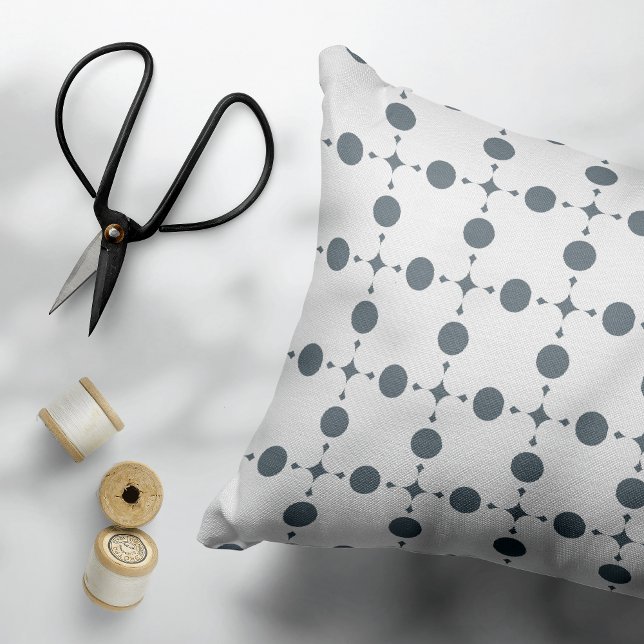 Grey Polka Dots, Polka Dot Pattern, Dots, Dotted Accent Pillow (Creator Uploaded)