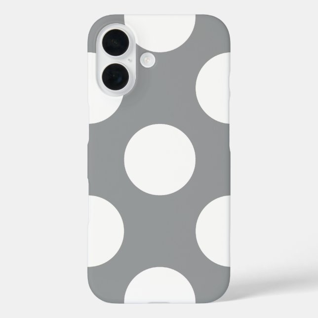 Grey Polka Dots, Polka Dot Pattern, Dots, Dotted Case-Mate iPhone Case (Back)