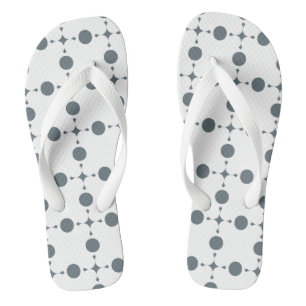 Grey Polka Dots, Polka Dot Pattern, Dots, Dotted Flip Flops