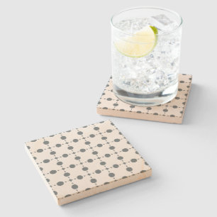 Grey Polka Dots, Polka Dot Pattern, Dots, Dotted Stone Coaster