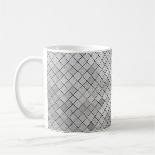 Grey polygonal illustration, which consist of tria coffee mug