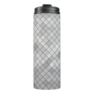 Grey polygonal illustration, which consist of tria thermal tumbler