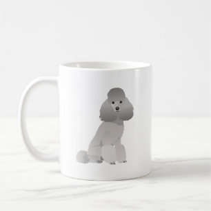 Grey Poodle Dog Coffee Mug