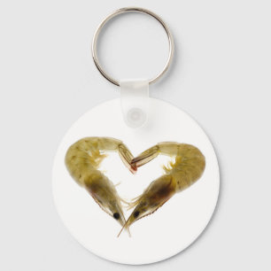 Grey prawns in love keychain