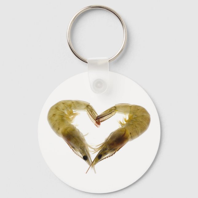 Grey prawns in love keychain (Front)