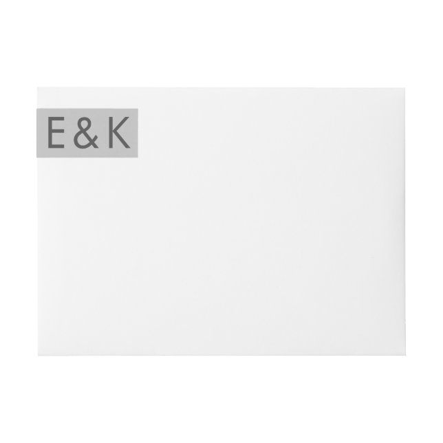  Grey Premium Ultimate Modern Monogram Bold Fun Wrap Around Label (Front)