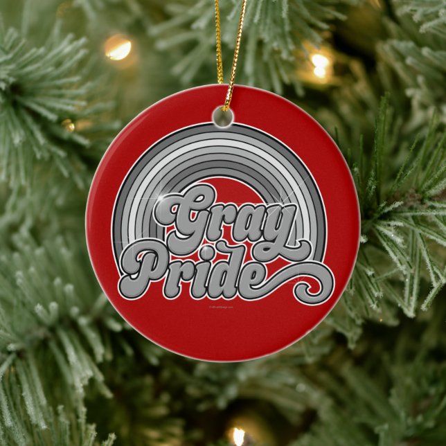 Grey Pride (Retired Senior) Ceramic Ornament (Tree)
