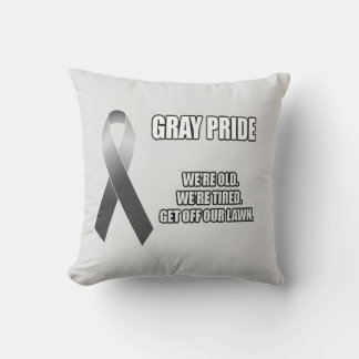 grey pride throw pillow