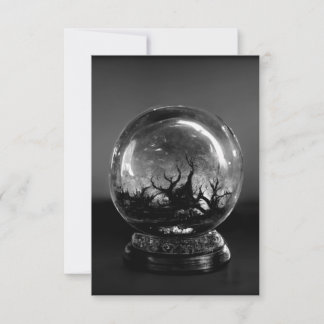 Grey Psychic Crystal Ball Thank You Card