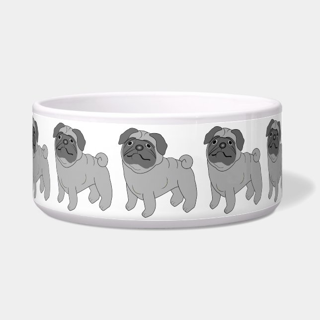Grey Pug Dog Design (Front)