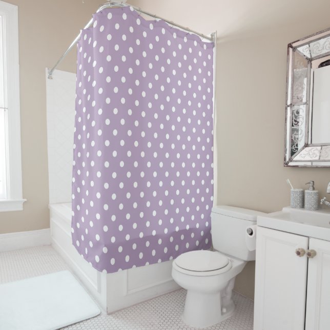 Grey Purple and White Polka Dots (In Situ)