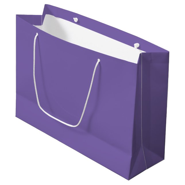 Grey purple large gift bag (Front Angled)