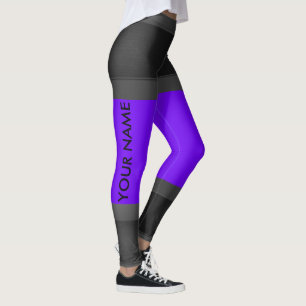 Grey Purple with Text Change The Colour Women's Jo Leggings