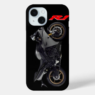 Grey R1 Sportsbike Motorcycle iPhone 15 Case