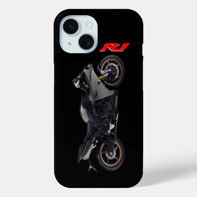 Grey R1 Sportsbike Motorcycle Case-Mate iPhone Case (Back)