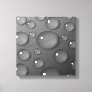 Grey Raindrop Background Canvas Print
