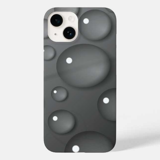 Grey Raindrop Background Case-Mate iPhone Case (Back)