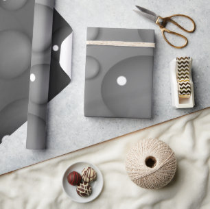Grey Raindrop Background Wrapping Paper